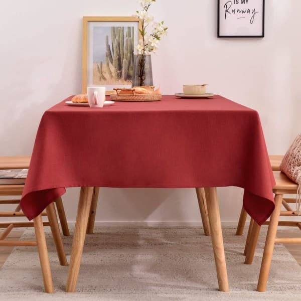 IC Rektangulära bordsdukar Duk Vattentät fläckbeständig duk Elegant lättskött för inomhus-, utomhusdekoration 140*180cm