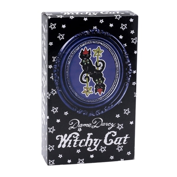 IC 12*7 cm Witchy Cat Tarot Card Prophecy Divination Deck Family Pa one size one size