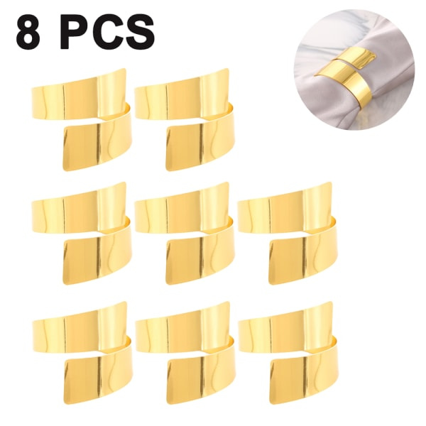 IC 8 stk Serviettringer Metall Spiral Serviettringer Spenner Enkle Legering Serviettringer Serviett Serviettholder