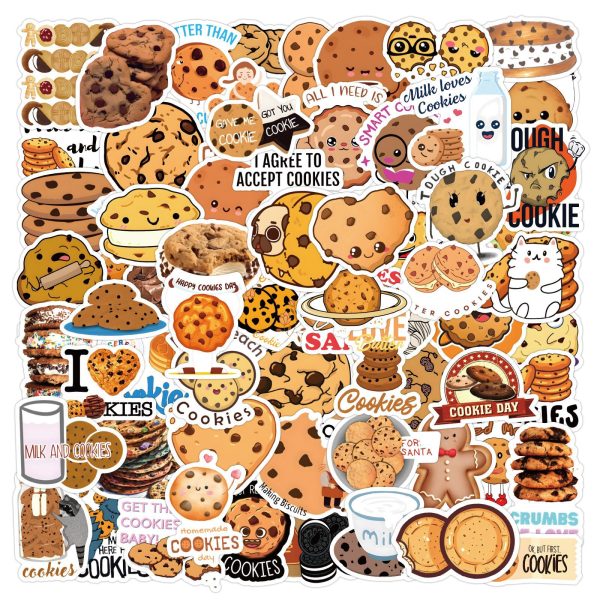 120 kpl Cookie Aesthetics -tarrat koristeluun, mukeihin, puhelimiin, päiväkirjoihin ja kirjoihin