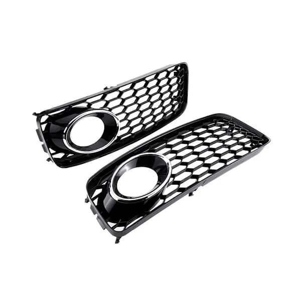 Tågelygtegrill til forkofanger, par, ABS, direkte pasform til Audi A5 S5 B8 RS5 2008-2012, forsølvet