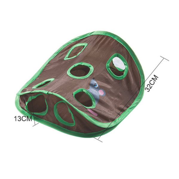 IC Kattleksaker inkluderar hopfällbar niohåls katttunnelmusleksak och