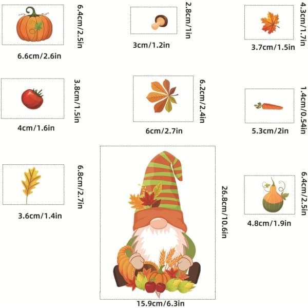 IC Thanksgiving Høst - Dekorative Vindudekals