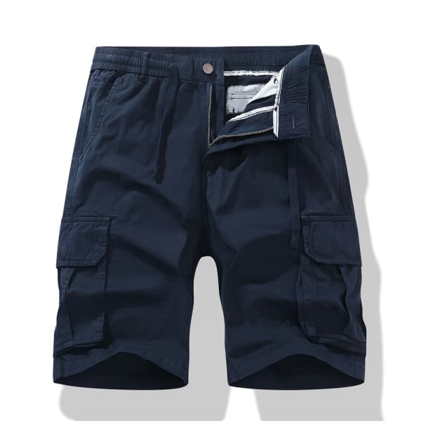 IC Shorts Herr Cargo Shorts Herr Plus Size Elastisk midja Dragsko Cargo Korta Byxor Lätt dragkedja Multi
