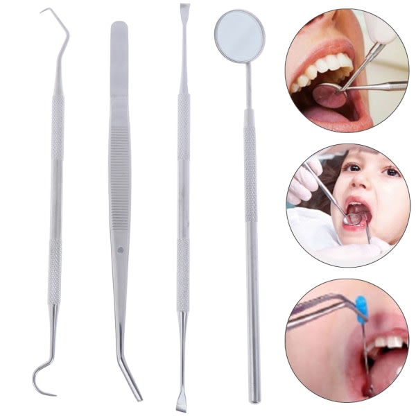Rostfritt stål Dental Set Tandläkare Tandsatser Munrengöring