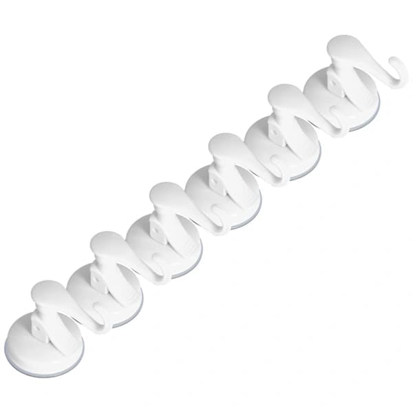 1PC Strong Vacuum Wall Hook Towel Hook Plastic Self-Adhesive Suction Cup for Kitchen Bathroom White