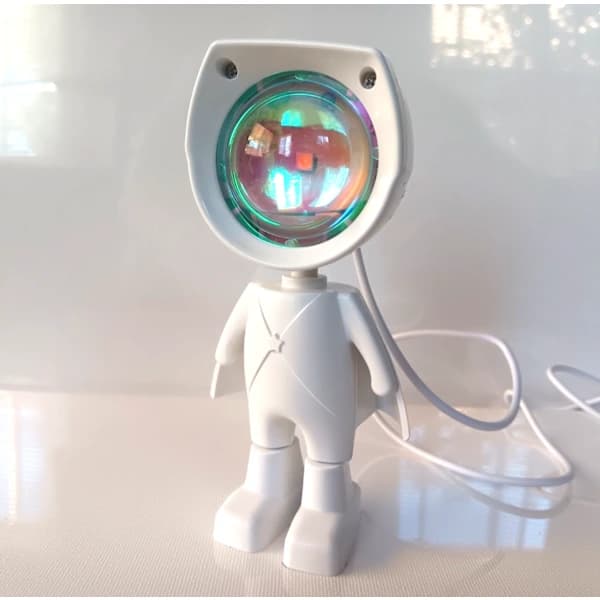 Astronaut Sunset Lamp USB Night Light New in Open Box Tested White