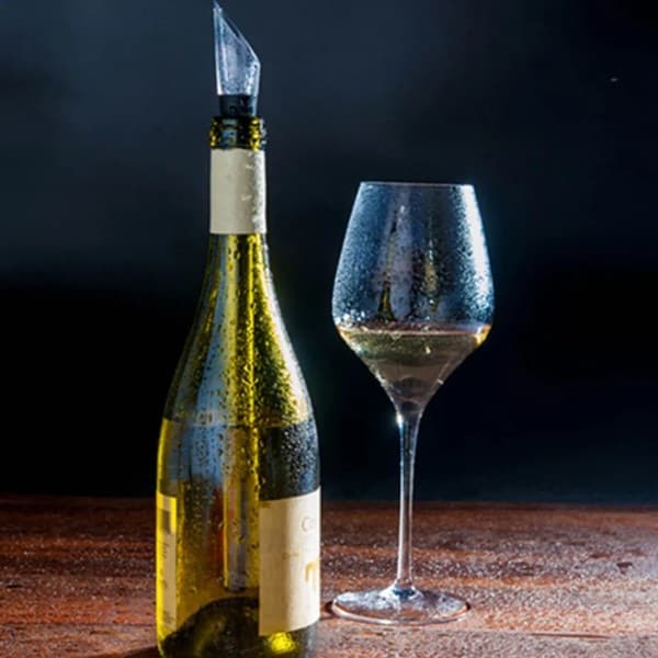 3 stk. Vinkølere i Rustfrit Stål Vin Scepter Vinkølerstav med Bubbler Vinkøler Vinkølerstav