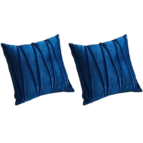 IC 2-delt sett Dekorativt Fluffy Hold Putetrekk Sofa Feature Sofa marineblå