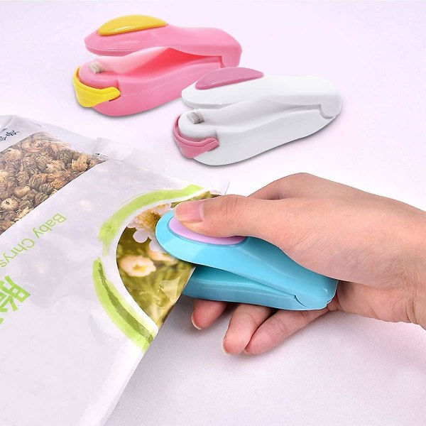 3 stk plastposeforsegler, bærbar poseforsegling Plast varmeforsegler matvakuumforsegling maskin Bærbar