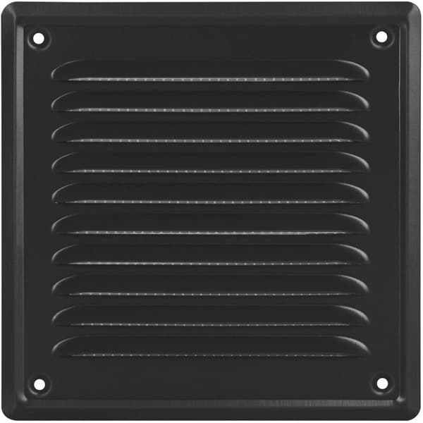Luftventil 14x14 cm Rektangulær Udvendig Ventilationsrist med Myggenet Metal Vetiver