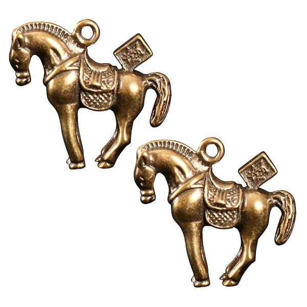 Feng Shui Hestestatue Bilnøglering Smykker til at finde Charms IC