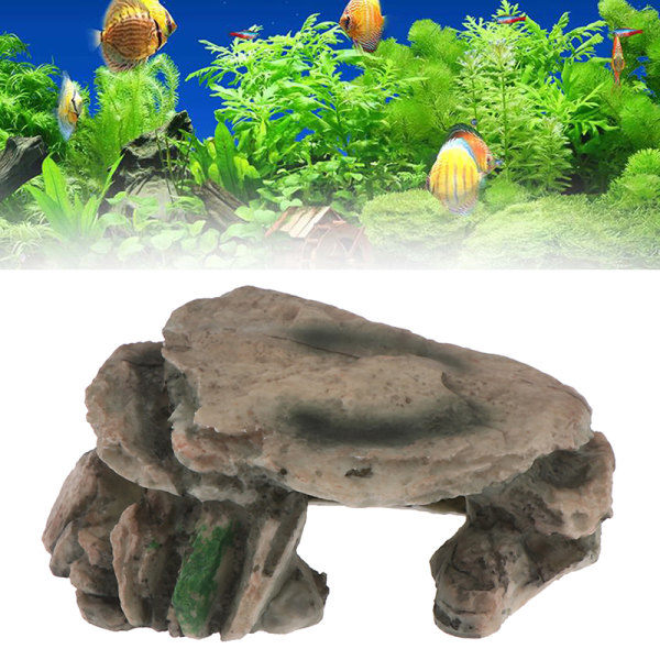 IC Akvarium Skjulested Hule Sten Reptil Klatreplatform Stene til