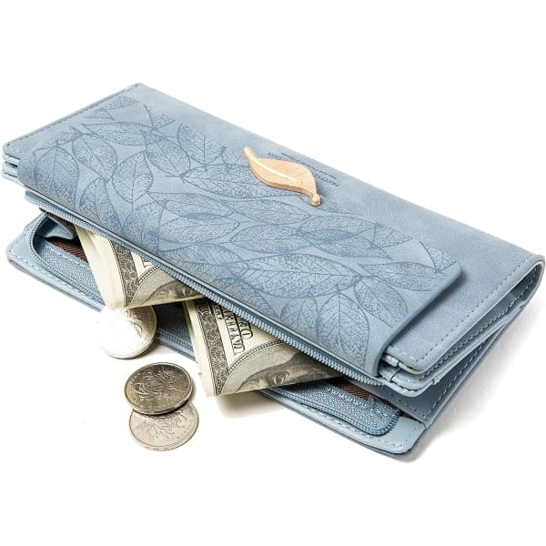 IC Plånbok Lång Plånbok Dam Lång Plånbok Stor Kapacitet Zip Clutch, Rosa