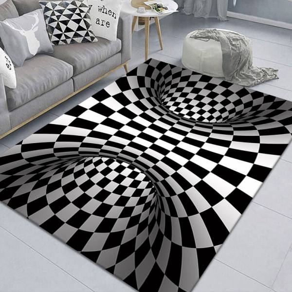 IC Rektangulær visjon C visjon teppe 50 * 80 CM stue soverom te bord teppe 3D geometrisk illusjon gulvteppe