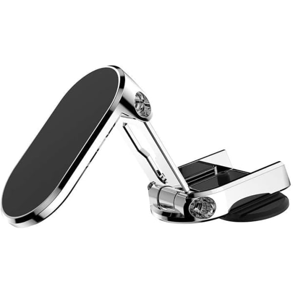 IC Smartphone magnetisk bilholder med 6 superstærke magneter Bilmontering kompatibel med alle mobiltelefoner (sølv)