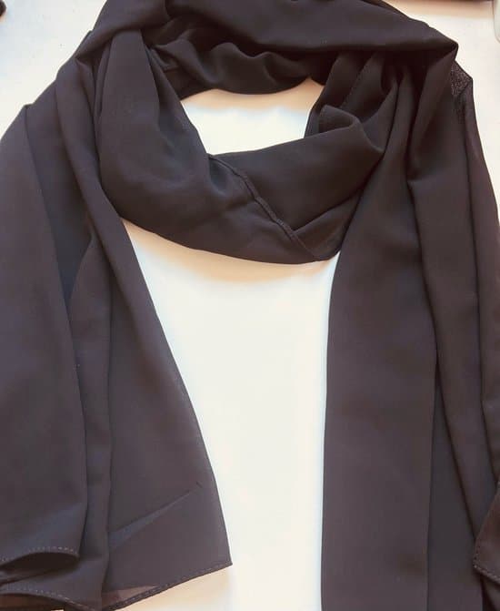 Dame Chiffon Tørklæde Letvægts Wrap Sjal Elegant Sort Stola til Bryllupper Middage Aftenbrug og Hverdagsoutfits 70 x 175 cm