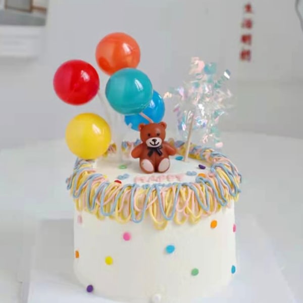 IC Cupcake Sign Björnljus Födelsedag Bröllop Baby Shower Cake Cand 5 stk