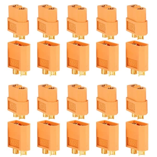 IC 40 STK 10 par XT60 hane kontakter Pluggar för RC Orange 40pcs