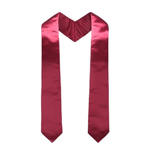 Satin Graduation Honor Stole Universitets Bachelor Sash Shawl Vinrød One Size