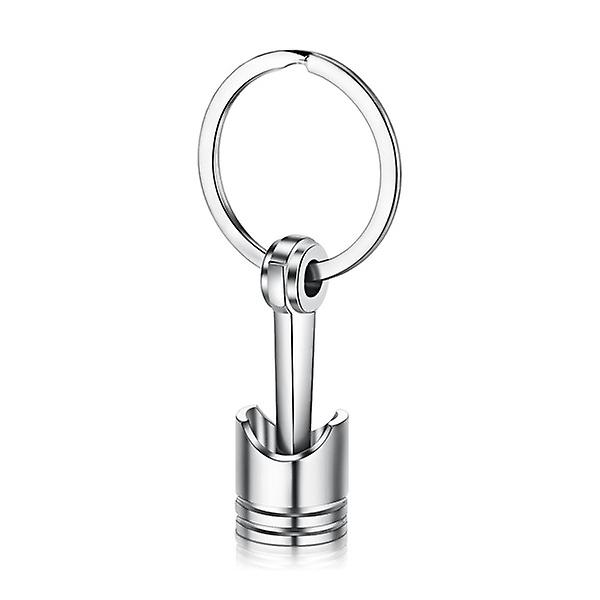 Motor Kolv Nyckelring Nyckelring Metall Cool Bil Nyckelring Handväska Hänge Dekoration Kreativ Present Party Favor (Silver) IC