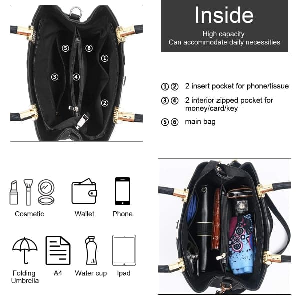 Damväska med Topphandtag, Elegant Crossbody