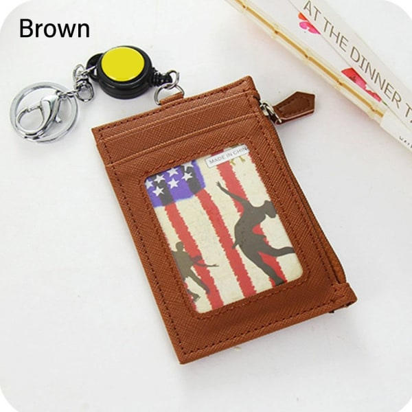 ID-kortklips mærkeholder BRUN brown IC