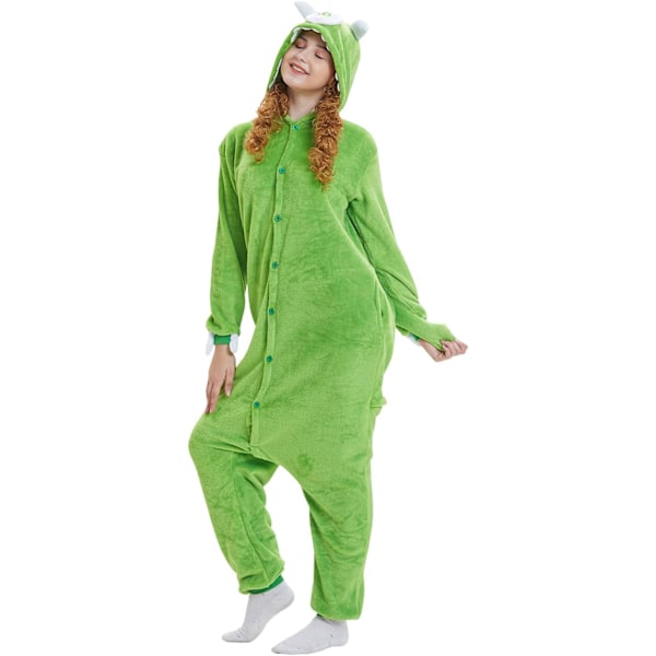 Onesies for kvinner, Onesies for voksne menn, Pyjamas-onesies, Enhjørning, Flanellpyjamas, Dyre-onesies, 3D hettegensere, Halloween, Julekostymer Monster M