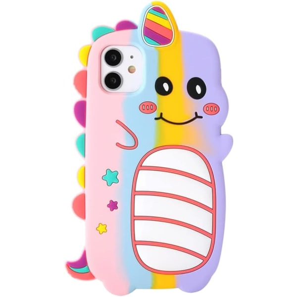 IC 3D Enhörning Case för iPhone 14 Pro, iPhone 14 Pro Enhörning Case, 3D Söt Tecknad Barn Flickor Kvinnor Kawaii Lovely Enhörning Form