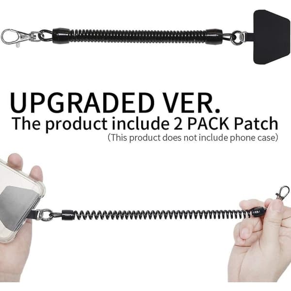 IC Telefonledning med klips, universal elastisk snor og holder for telefonveske