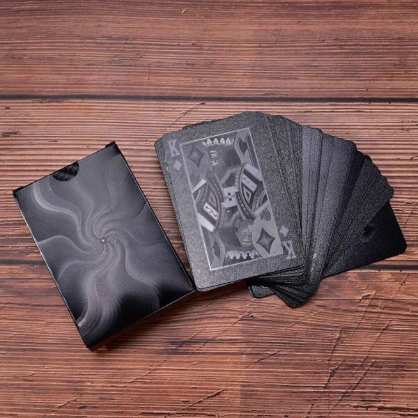 IC Vanntett Svart Plast Spillekort Collection Pokerkort C svart