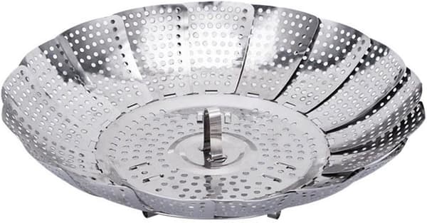 Dampkurvinnsats, utvidbar grønnsaksdamper, 18-27 cm, for kjøkkenmatlaging og måltidsforberedelse