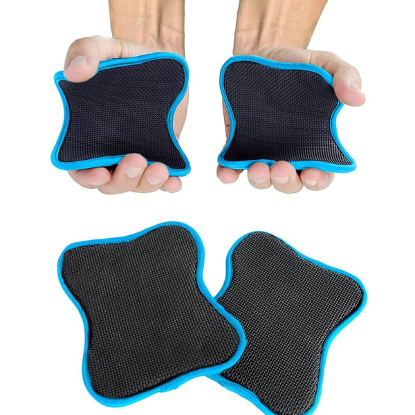 IC 1 Par Gummi Greppdynor För Tyngdlyftning Gym Träning Handskar Svart