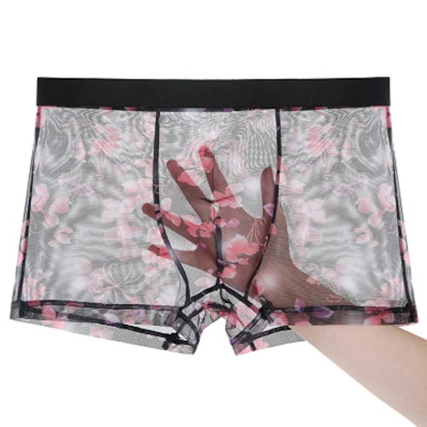 Menn Undertøy Menn Ultra-tynne Transparent Boxer Shorts Menn Mesh Truser Homme Truser Boxer Komfortable Menn Undertøy AB195 AB195 L