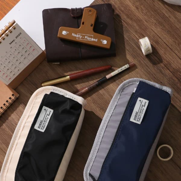 IC Trelagers canvas pennväska Stor kapacitet Case Stati Dark blue