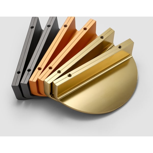 IC Skåpsdørsgreb i aluminiumlegering, halvcirkelformet lille håndtag (champagne guld, hul afstand 64, længde 95mm)GroupM
