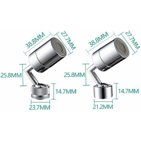 IC Universal dobbelt udstødning 720 graders rotation (ekstern tand)