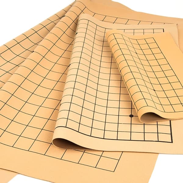IC PU Læder Go Spil Skakbræt Brætspil til 2,2 cm Brikker One S 45X51CM