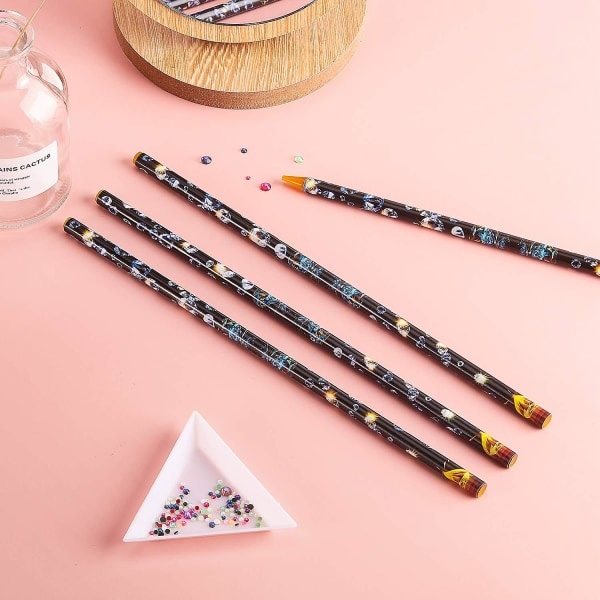 Rhinestone Picker Penna Spiker Point Crayon Selvhäftende Resin Picker Penna Gem Picker Tool for neglkunst DIY-dekorasjon