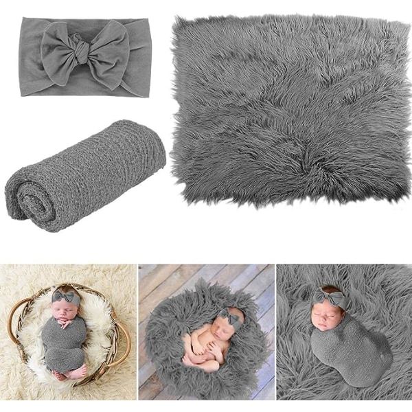 IC Baby, 3 stk Baby Hårbånd DIY Nyfødt Fotografering Rekvisitter Fotorekvisitter Nyfødt Fotorekvisitter Søt Dekorativ Innpakning