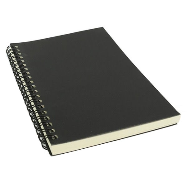 IC Retro Kraft Coil Sketch Skissbøger Blank Notebook Notebook Skoleartikler sort og hvid
