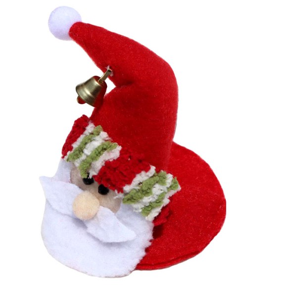 12 nya julvinkoppsöverdrag Jultomten Snowman Ren Juldekorasjon for mugghållare mindre enn 6,5 cm i diameter (Inklusive vinglass