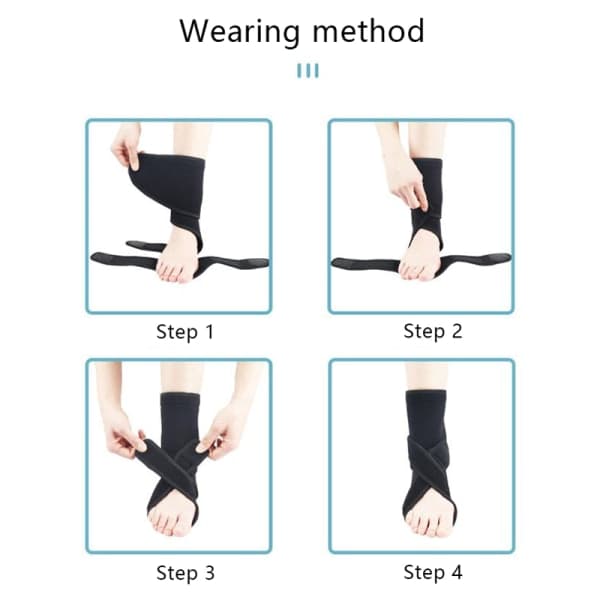 IC Sport Ankel Brace Strap Ärmar Stöd Elastisk bandage Fot P SoftLeft
