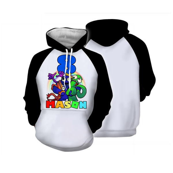 Regnbuevenner 3D-trykket hettegenser F6 Sweater F6 L