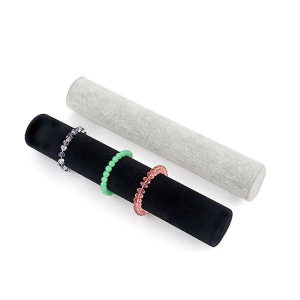 IC Svart Grå Rose Röd Sammet Armband Display Hållare Smycken Mottagning grå