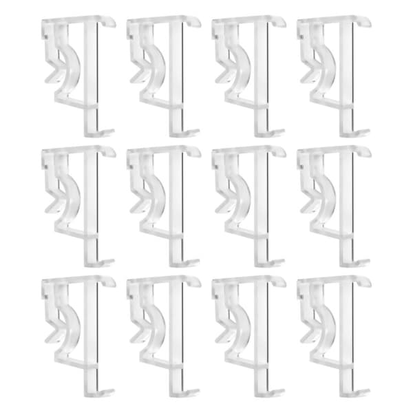 Klare kappeklips, 5 cm, skjulte klips (12 stk)