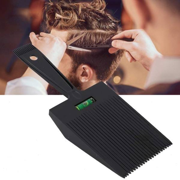 IC Dubbelkam Hårkam Barberklippare Flat Top Styling Kam med Svart