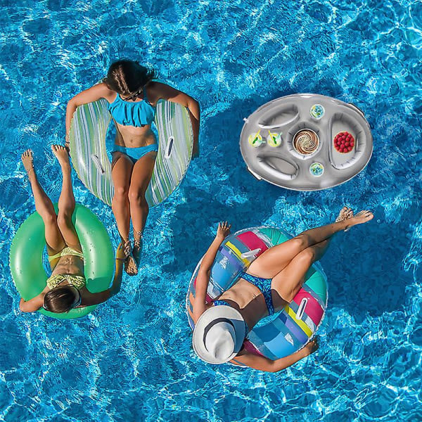 IC PVC Vann Oppblåsbar Pool Serveringsbrett Oppblåsbar Perforert Drikkeholder