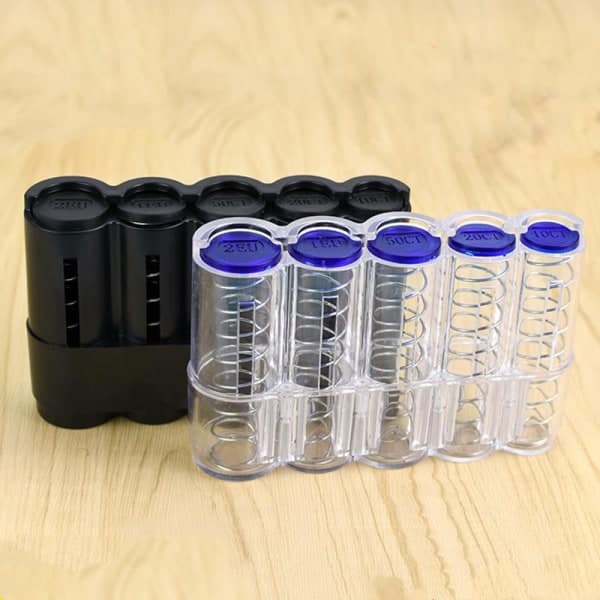 IC Creative Storage Mønter Håndtaske Opbevaringsboks Euro Møntdispenser Ho Sort