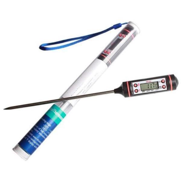 Digital kötttermometer - Grilltermometer - Matttermometer - Svart - För grill, barbecue, ugn och mer